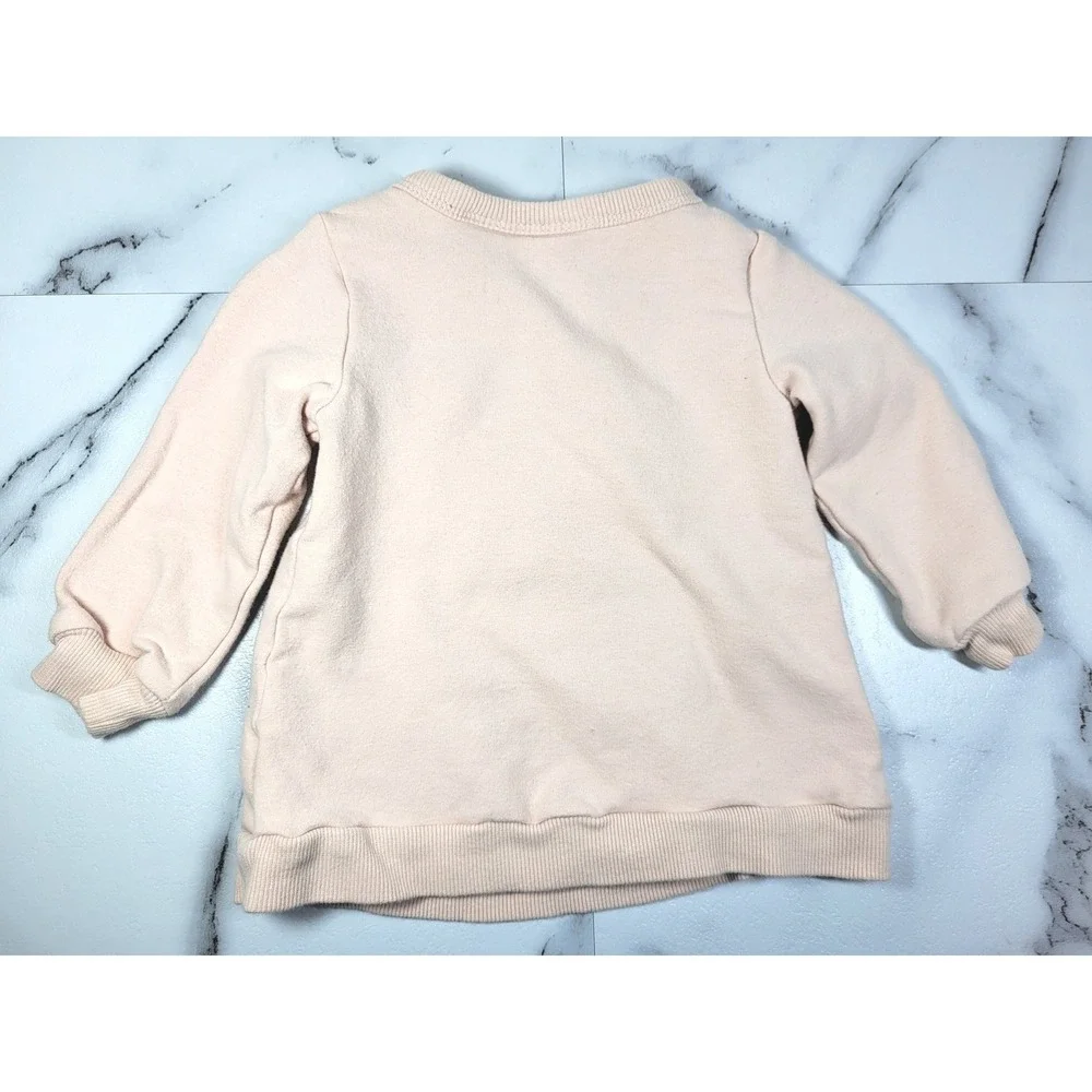 Dylan & Abby Cat Face Sweatshirt Ribbed Leggings 2 Piece Set Pink White 3-6 mo